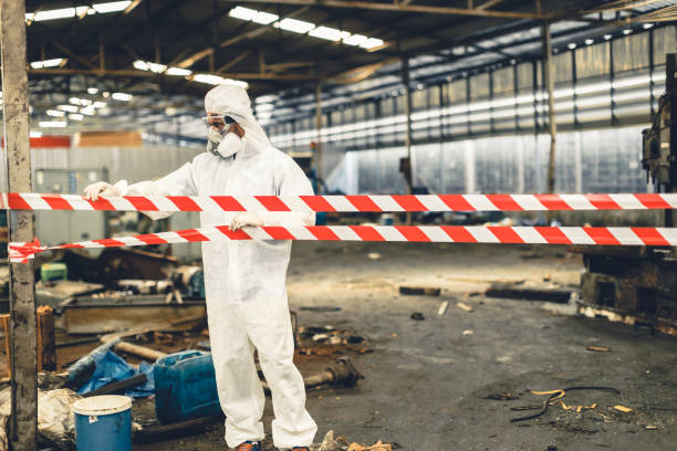 Professional Biohazard technician working in Junction City, WI